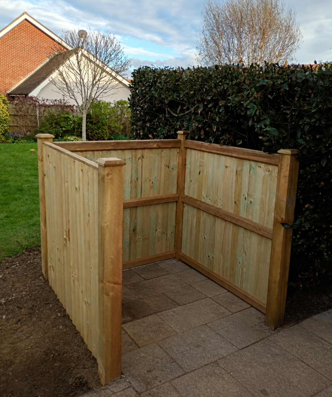 Premium timber screening panels with capped posts
